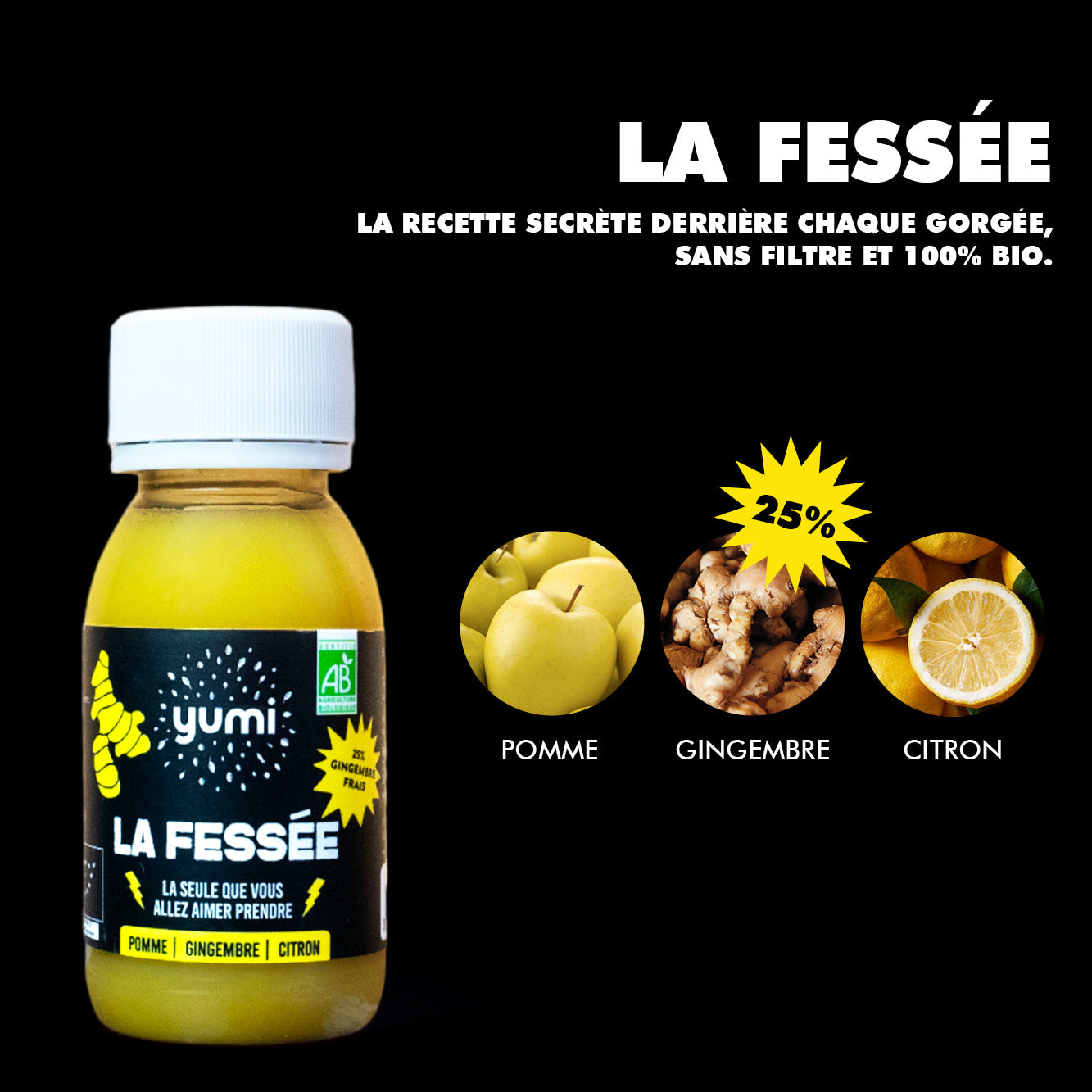 Coffret de shots de gingembre : La Fessée